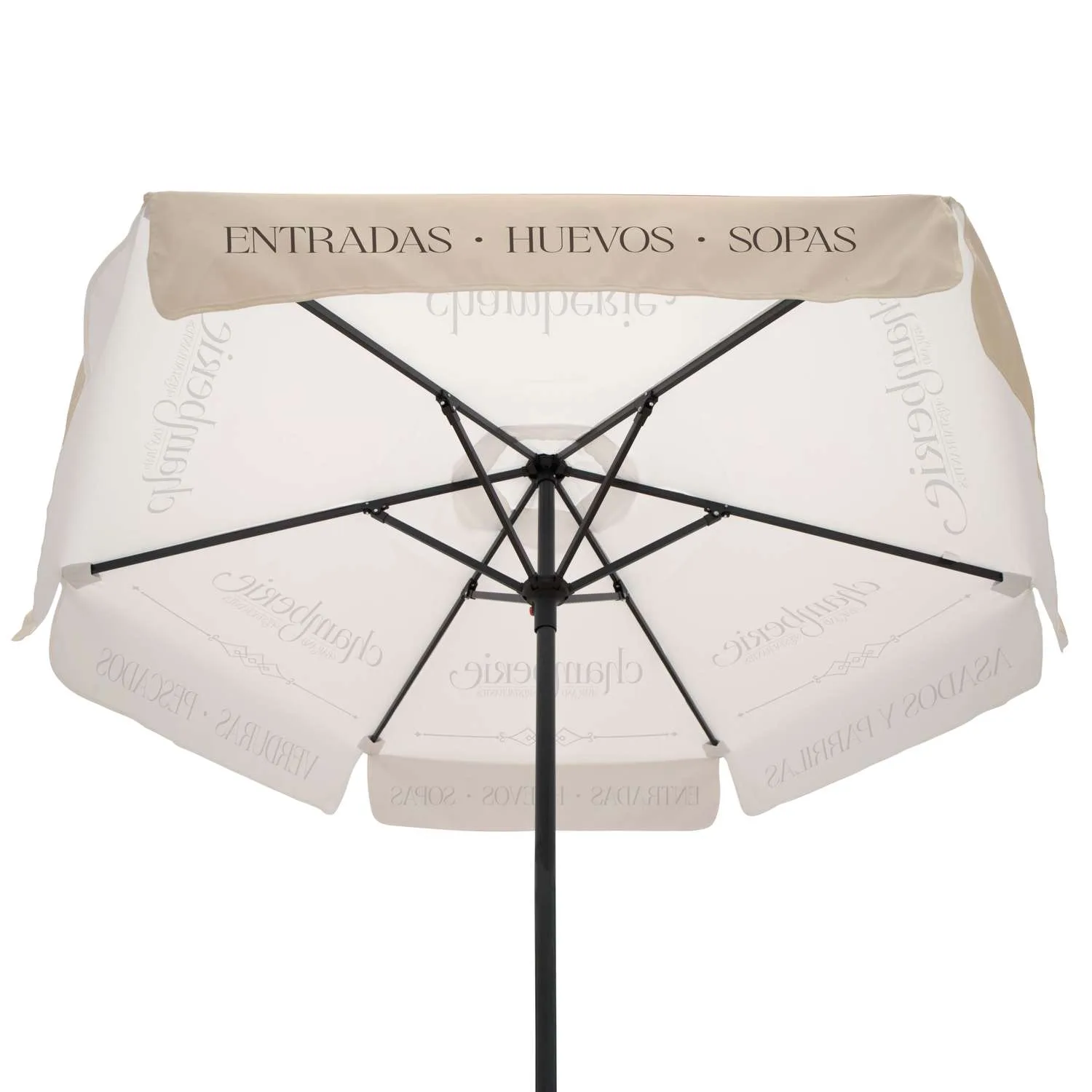 7' Steel Market Umbrella Single-Sided Dye Sub Kit w/ Valance view 2