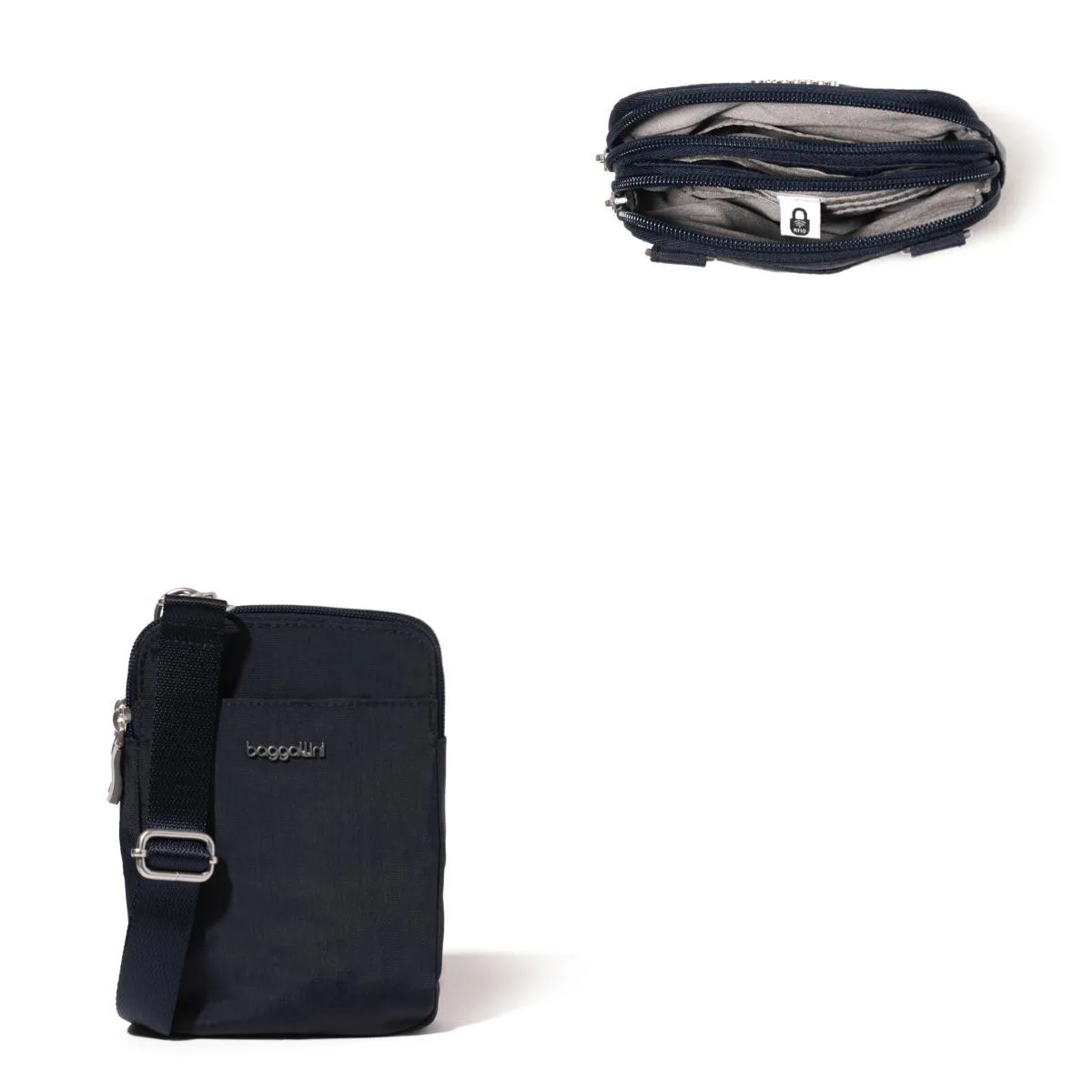 Baggallini Modern Take Two Rfid Crossbody Bag - French Navy Blue