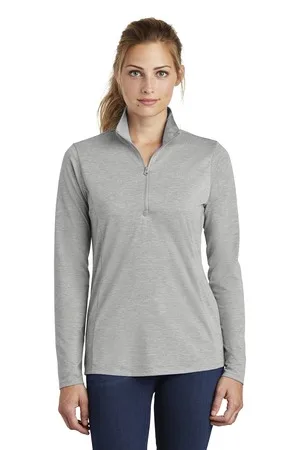 Sport-Tek ® Women's PosiCharge ® Tri-Blend Wicking 1/4-Zip Pullover. view 3