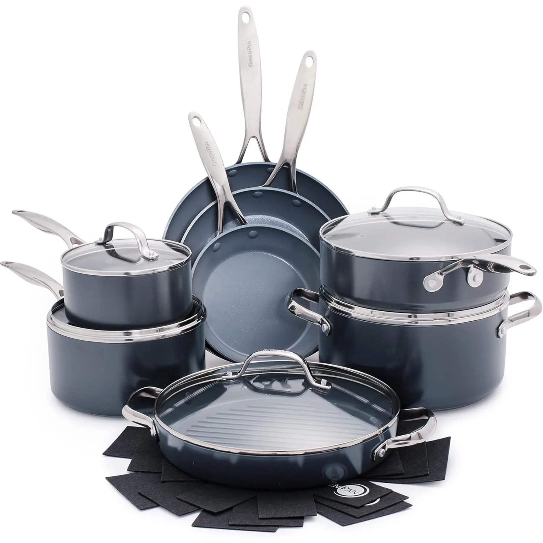 GreenPan Valencia Pro Ceramic Non-Stick 11-Piece Cookware Set