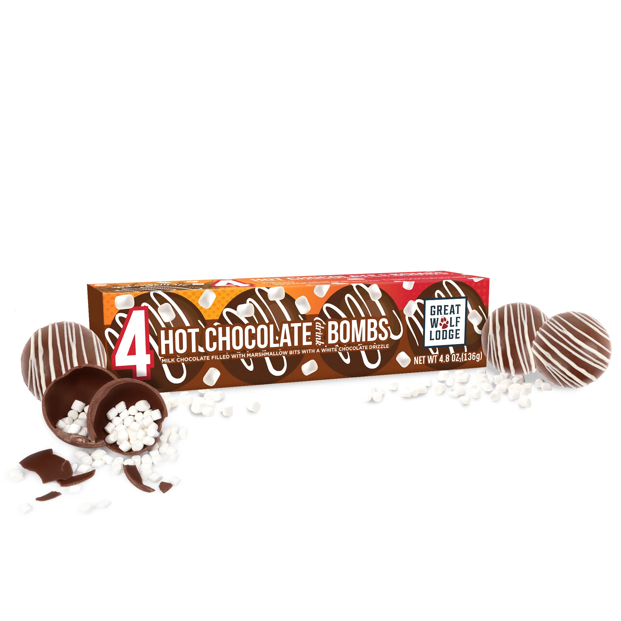 Hot Chocolate Bomb 4 Pack In Full Color Gift Box