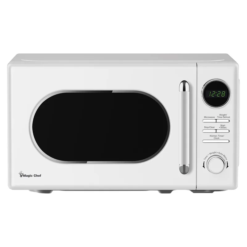 Magic Chef 0.7 Cu. Ft. 700 Watt Retro Style Microwave Oven - White
