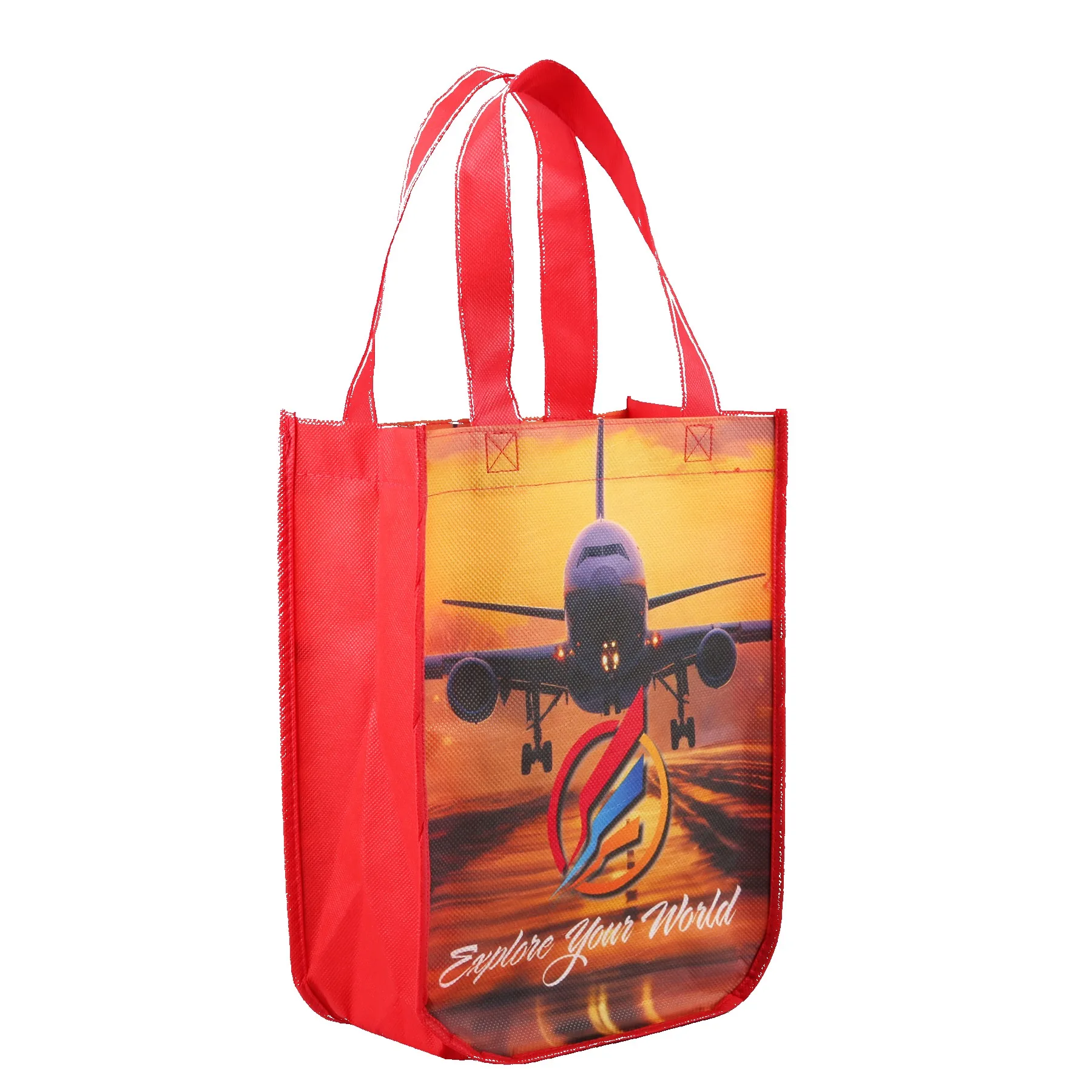 Yuma Sublimated Non-Woven Curve Bottom Tote Bag view 6