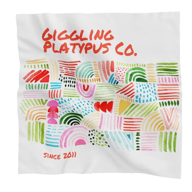 Dye Sublimated Hemmed Bandanna (27"x27") New Size view 2