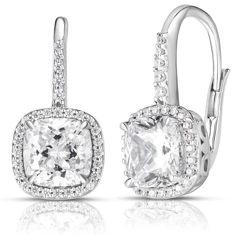 Jilco Inc White Topaz And Diamond Earrings - .7mm
