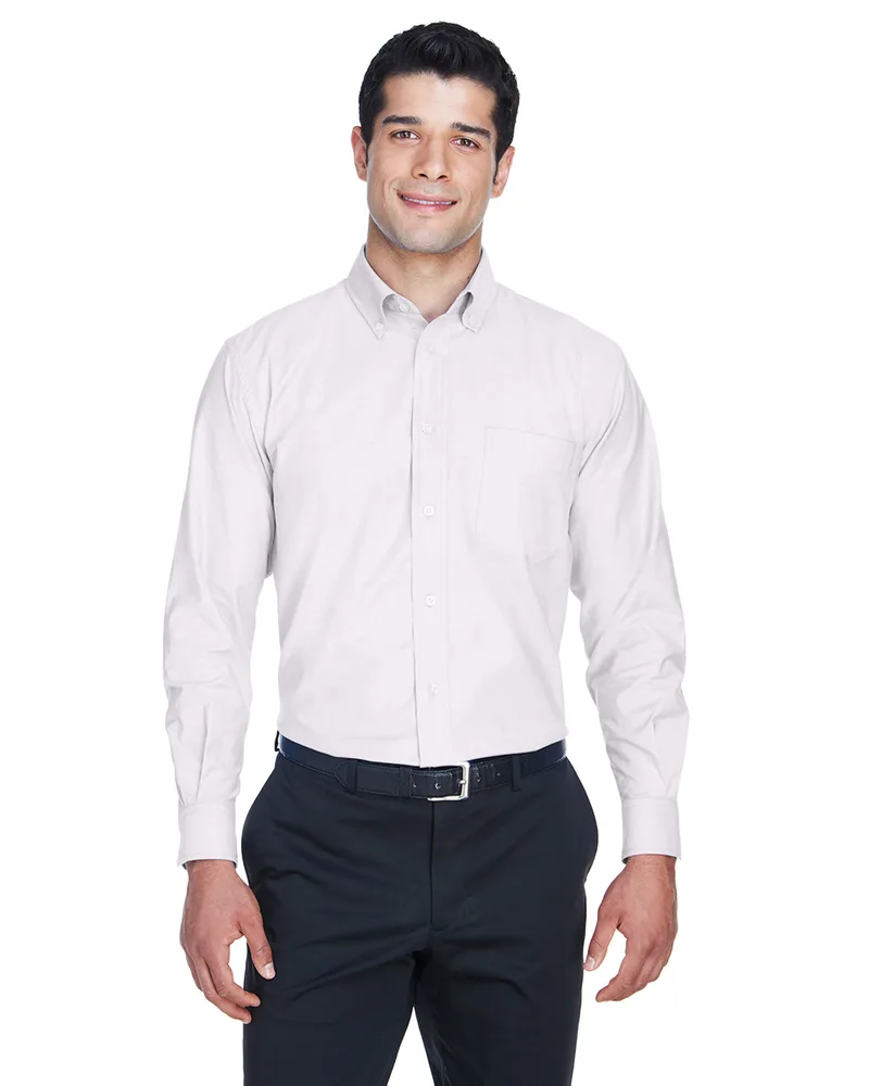 Harriton Men's Long-Sleeve Oxford Shirt view 3