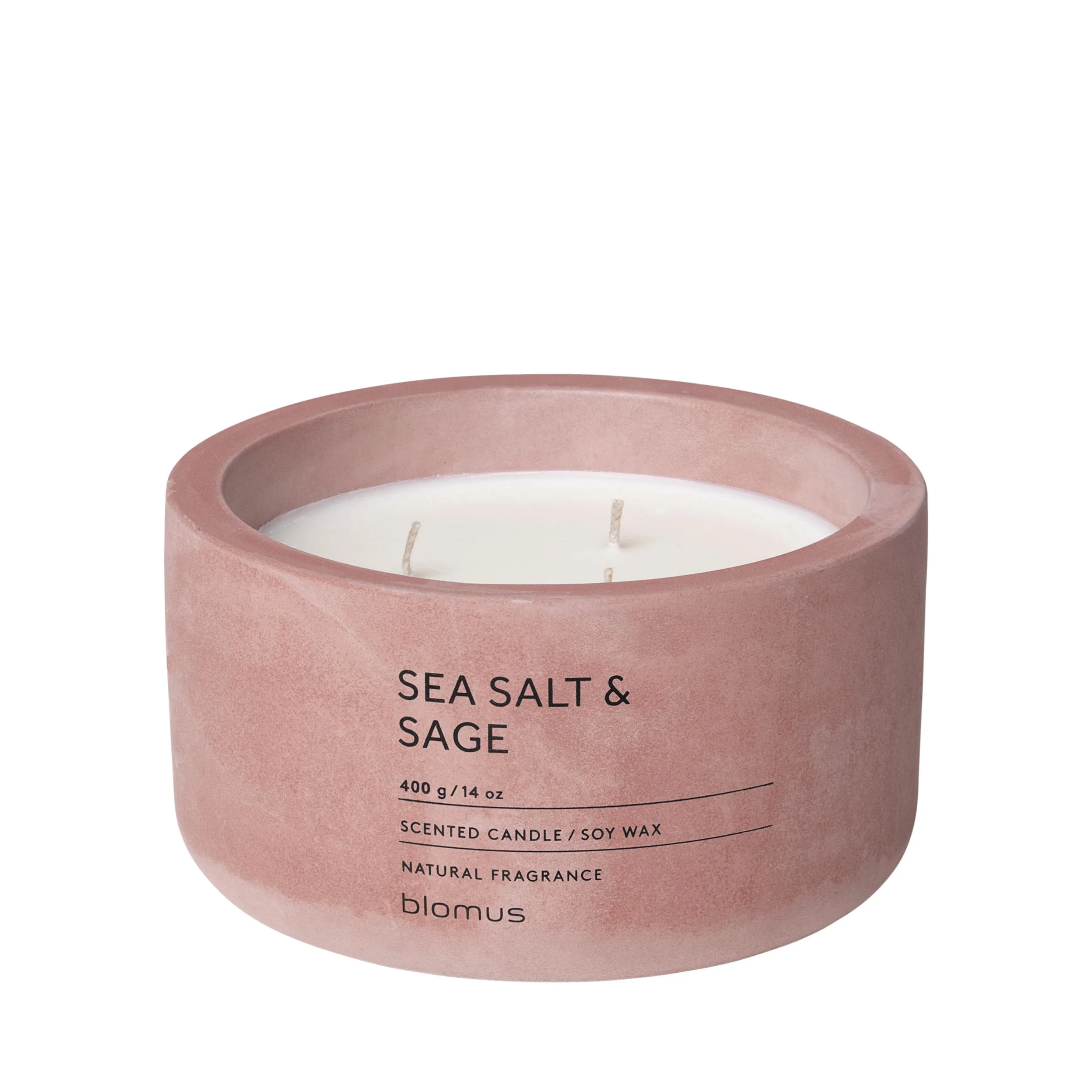Blomus Fragra Scented Candle In Concrete Container - 3 Wick