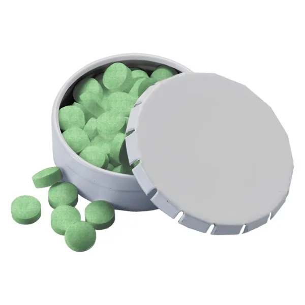 1 3/4" Small Round Push Tin with Mints view 2
