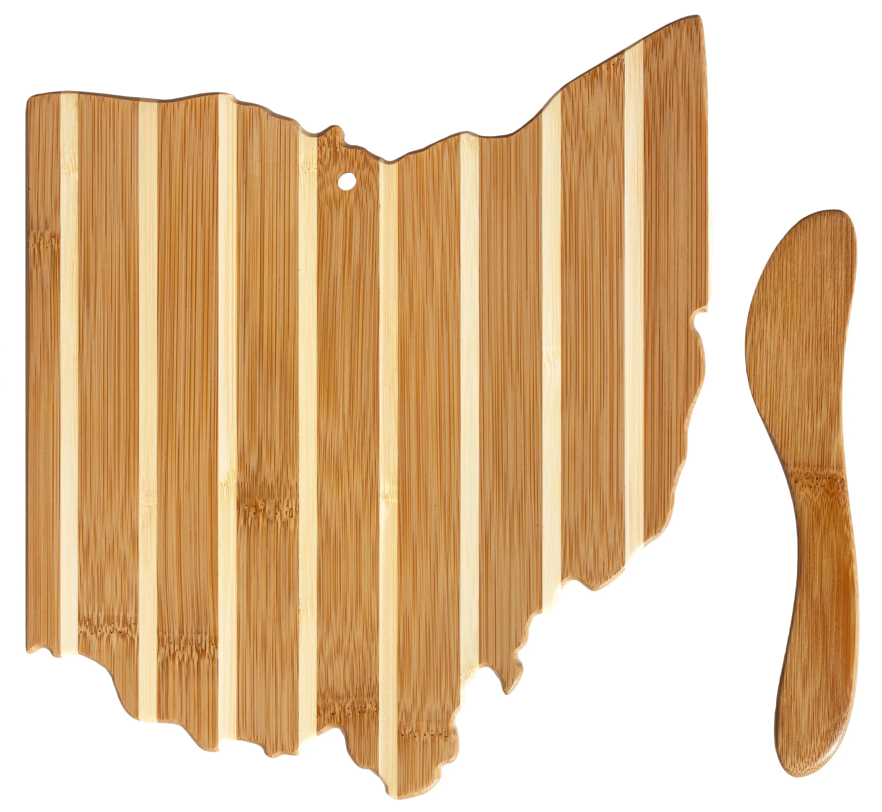 Ohio Charcuterie Board with Spreader Knife Gift Set view 2