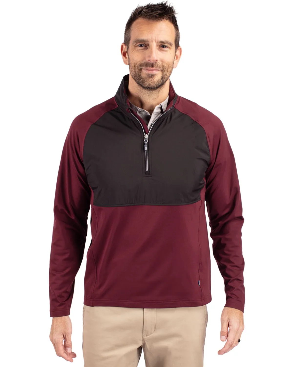 Cutter & Buck Adapt Eco Knit Hybrid Recycled Mens Quarter Zip