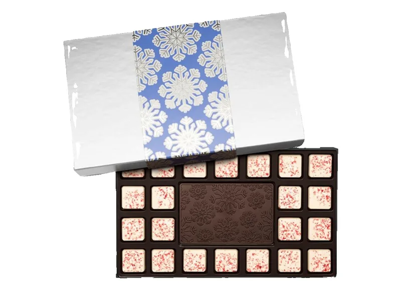 Snowflake 23-Piece Peppermint Bark Ensemble Gift Set with Luxury Holiday Packaging