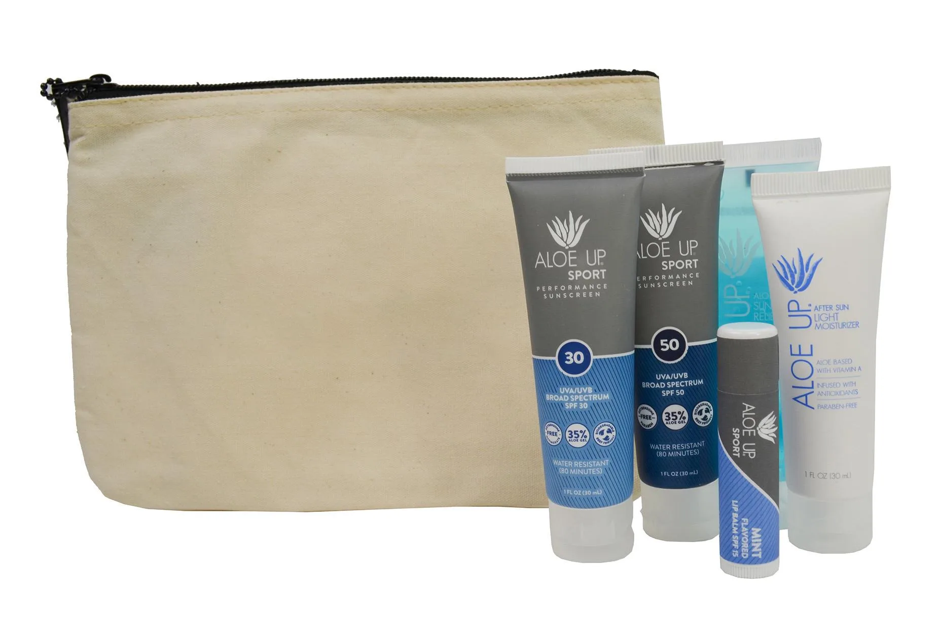 Aloe Up Cotton Canvas Bag w/Sports Sunscreen