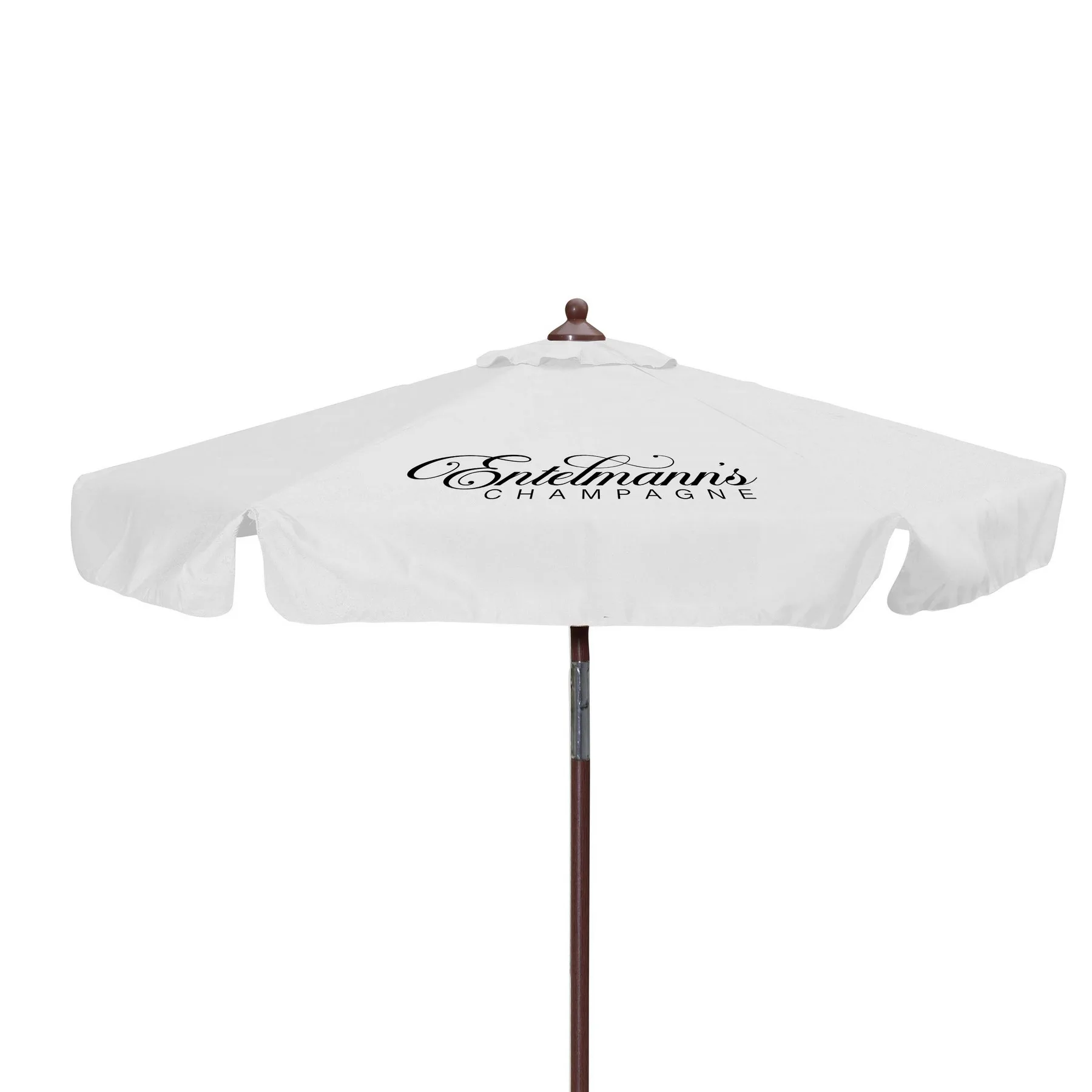 7' Wood Look Tilting Market Umbrella Kit With Valance 1 Imp view 5