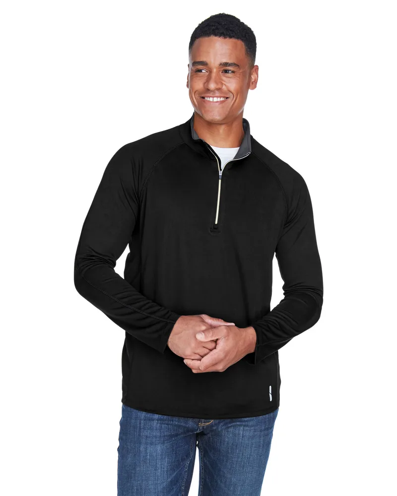 NORTH END Men's Radar Quarter-Zip Performance Long-Sleeve Top
