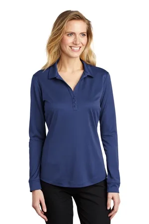 Port Authority ® Women's Silk Touch ™ Performance Long Sleeve Polo. view 4