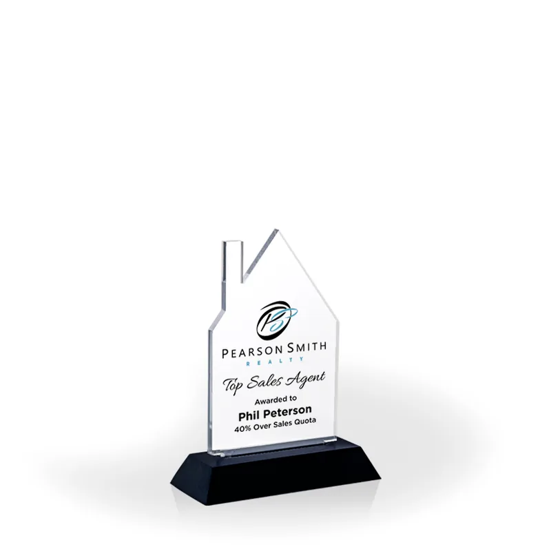 Homestead Award with Black Wood Base, Medium - UV Print