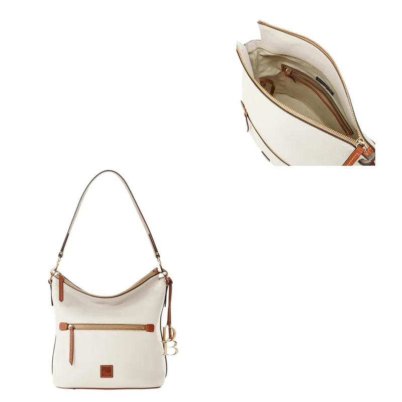 Dooney & Bourke White Pebble Grain Large Sac