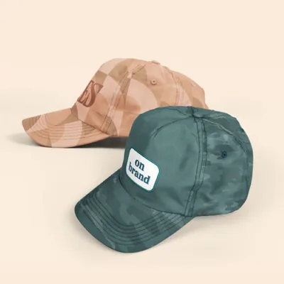 5-Panel Hat - Curved Brim - Unstructured - Poly Twill 4cp