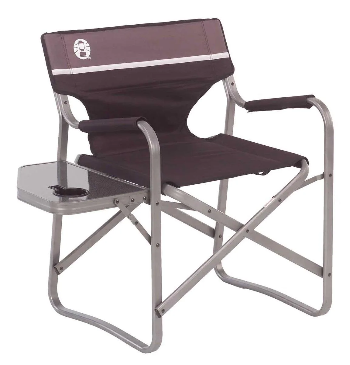 Coleman Aluminum Deck Chair W/ Side Table