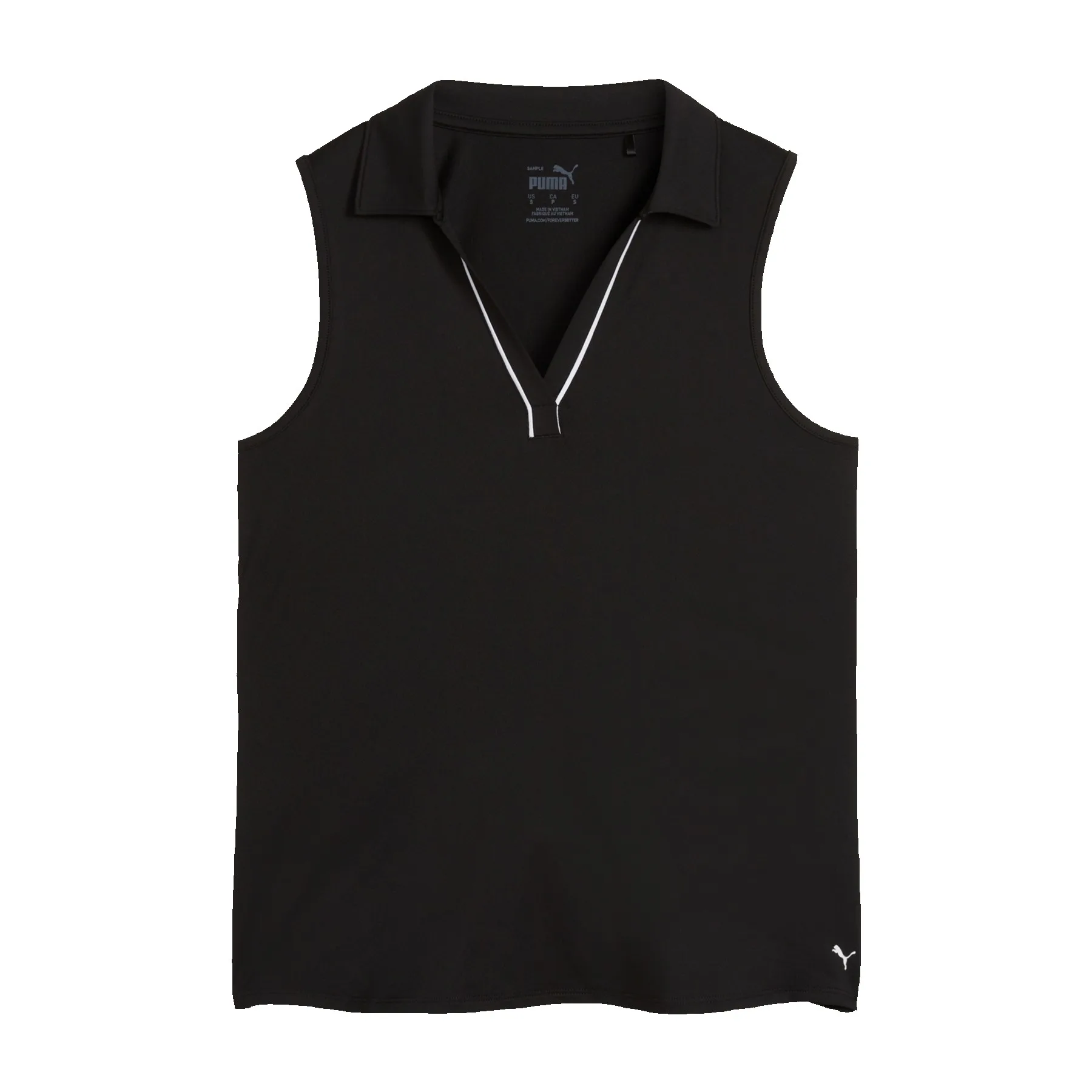 Puma Women's CLOUDSPUN Piped Golf Polo - Puma Black