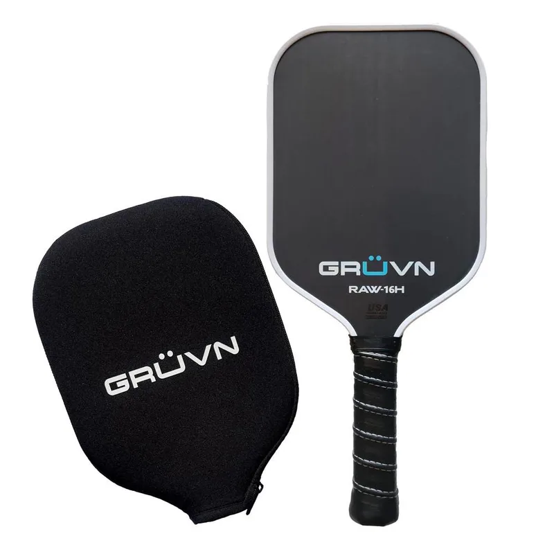 GRUVN Raw-16H Pickleball Paddle Size 16.5'' - Black/White