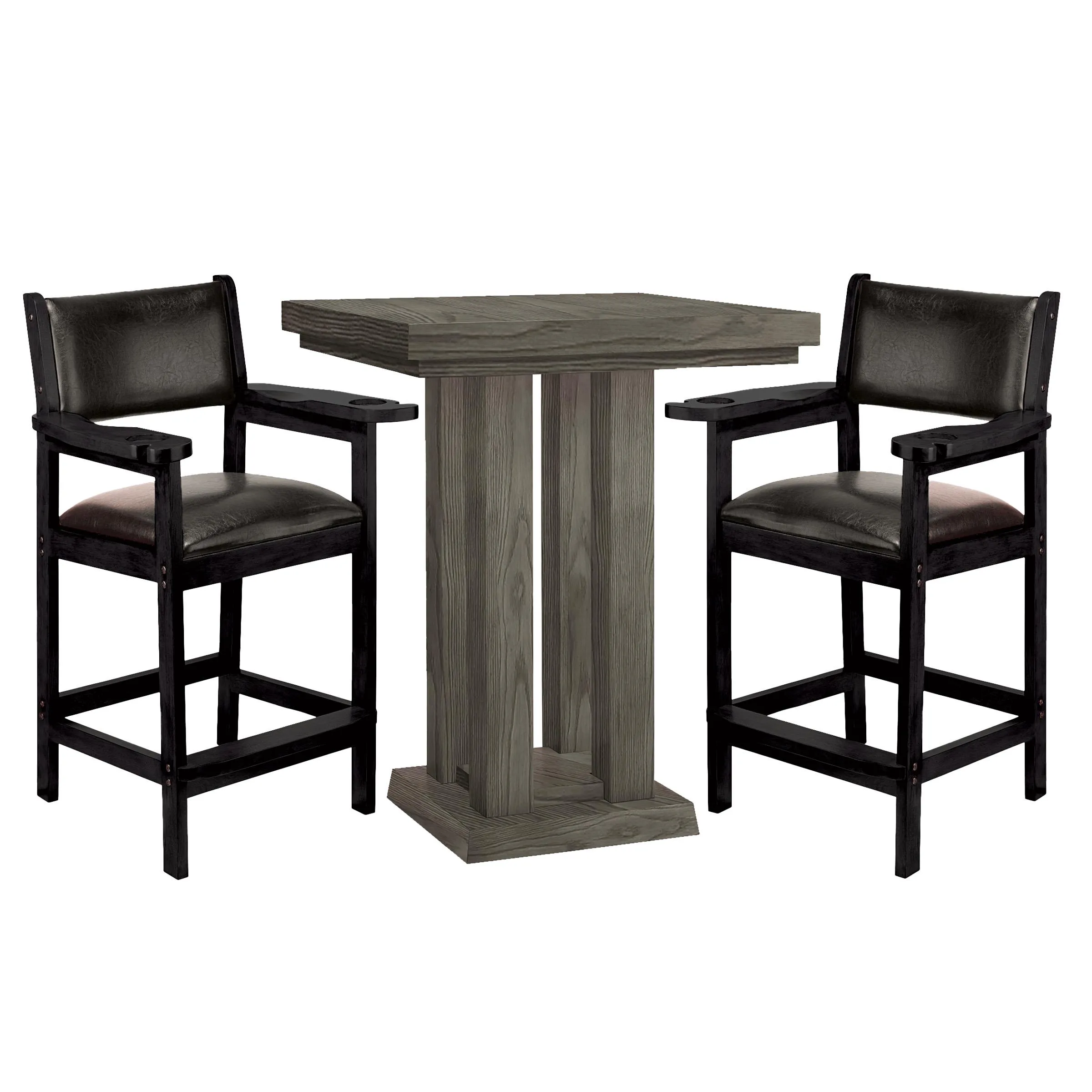 Escalade Sports American Heritage - Alta Pub Table & Spectator Chair Set - Charcoal