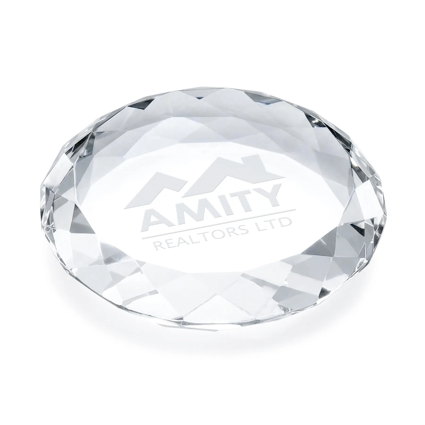 Round, Deep Etch, 3.5" x 0.75" x 3.5"