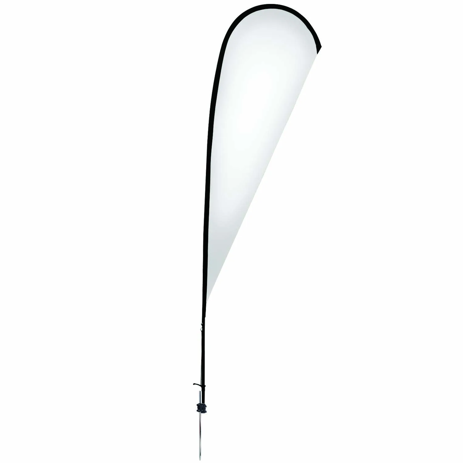 11.5' Premium Teardrop Sail Sign Flag, 1-Sided, Ground Spike view 2