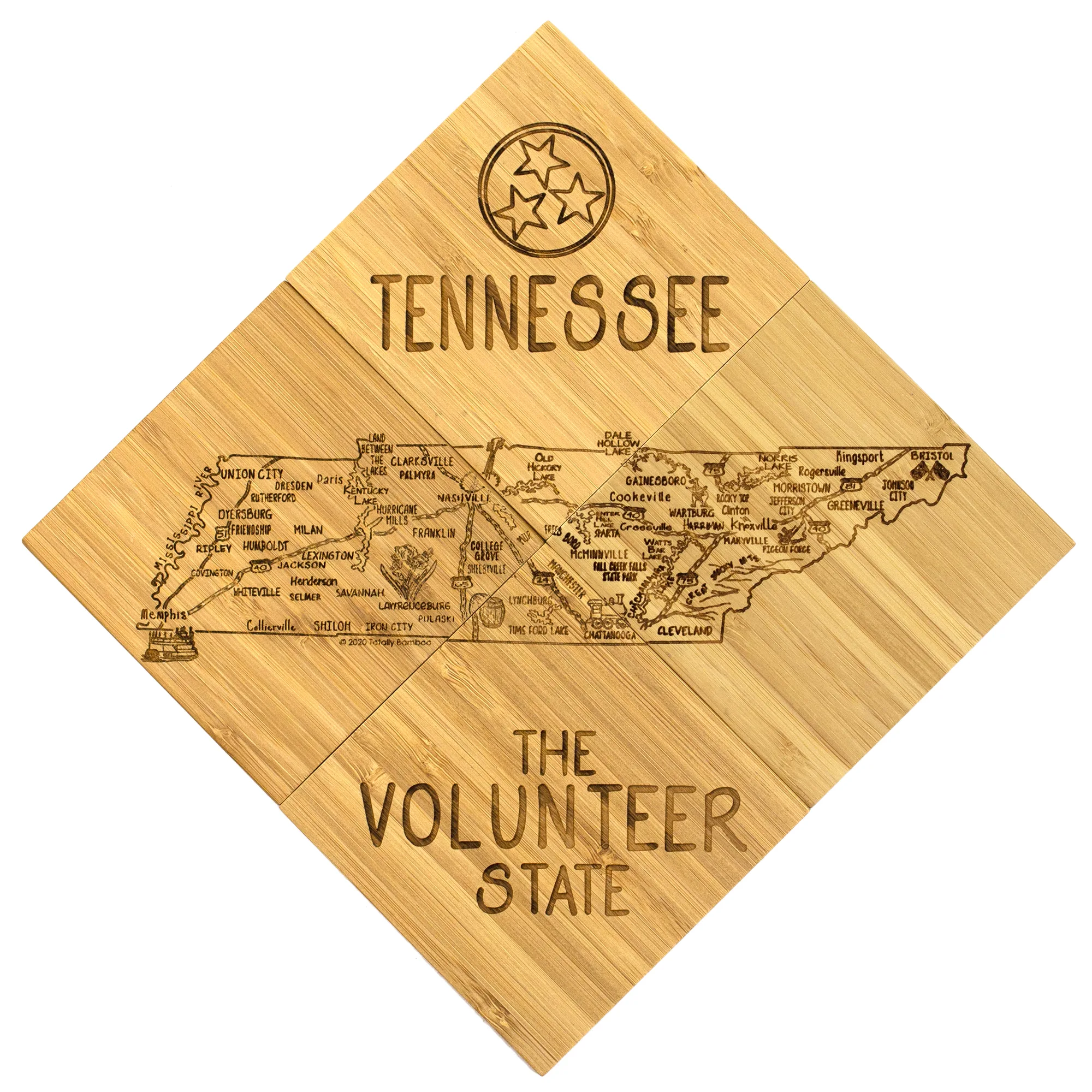 Tennessee Puzzle Coaster Set view 2