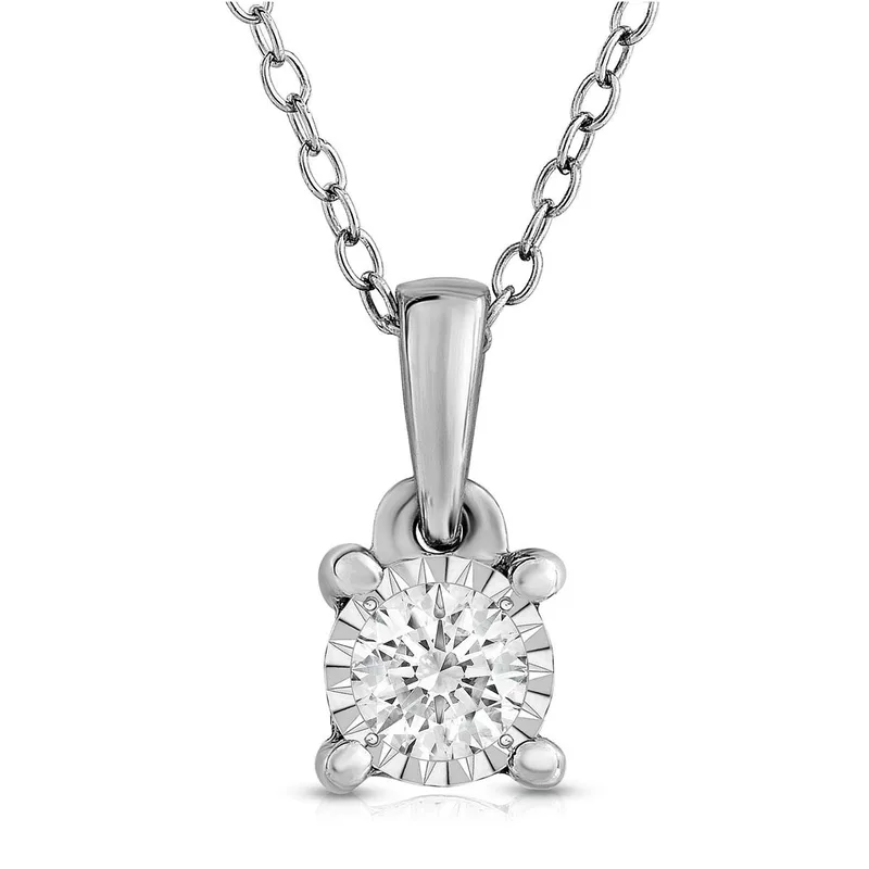 Jilco Inc Diamond Solitaire Necklace - 0.25 Ct