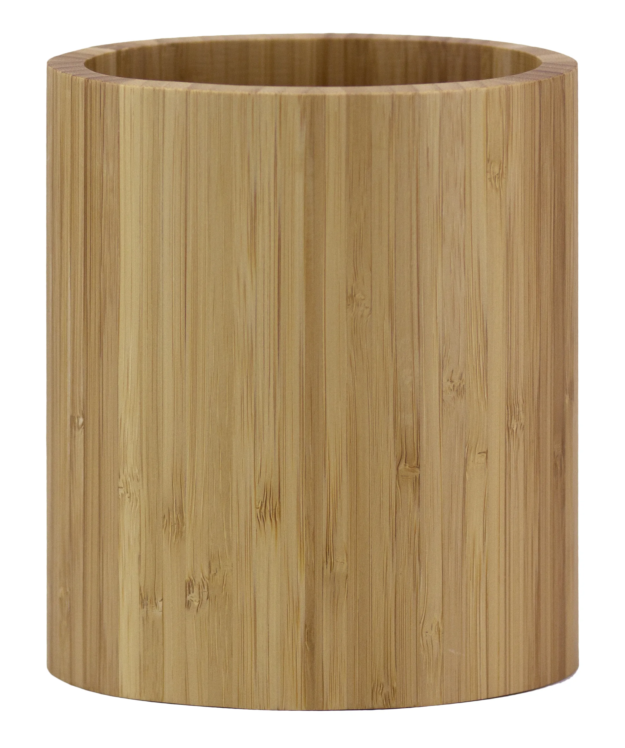 Oval Shaped Bamboo Kitchen Utensil Holder view 2