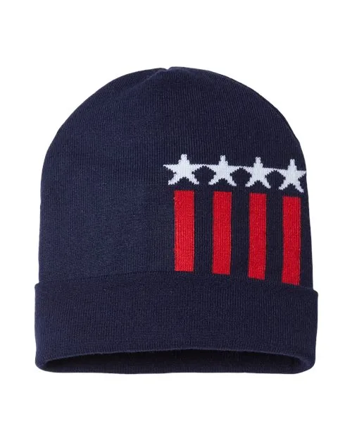 CAP AMERICA® USA-Made Patriotic Cuffed Beanie
