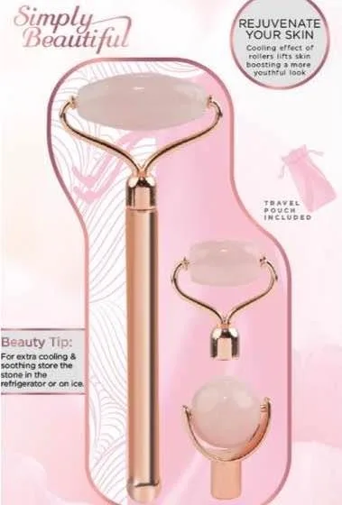 Health, Beauty & Fitness Vivitar Electric Rose Quartz Facial Roller Kit