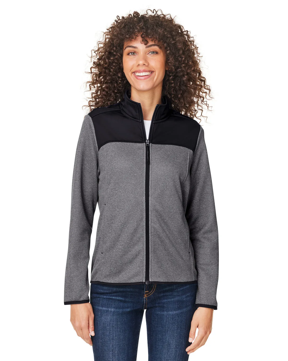 CORE365™ Women's Venture Heathered Stripe Hybrid Jacket