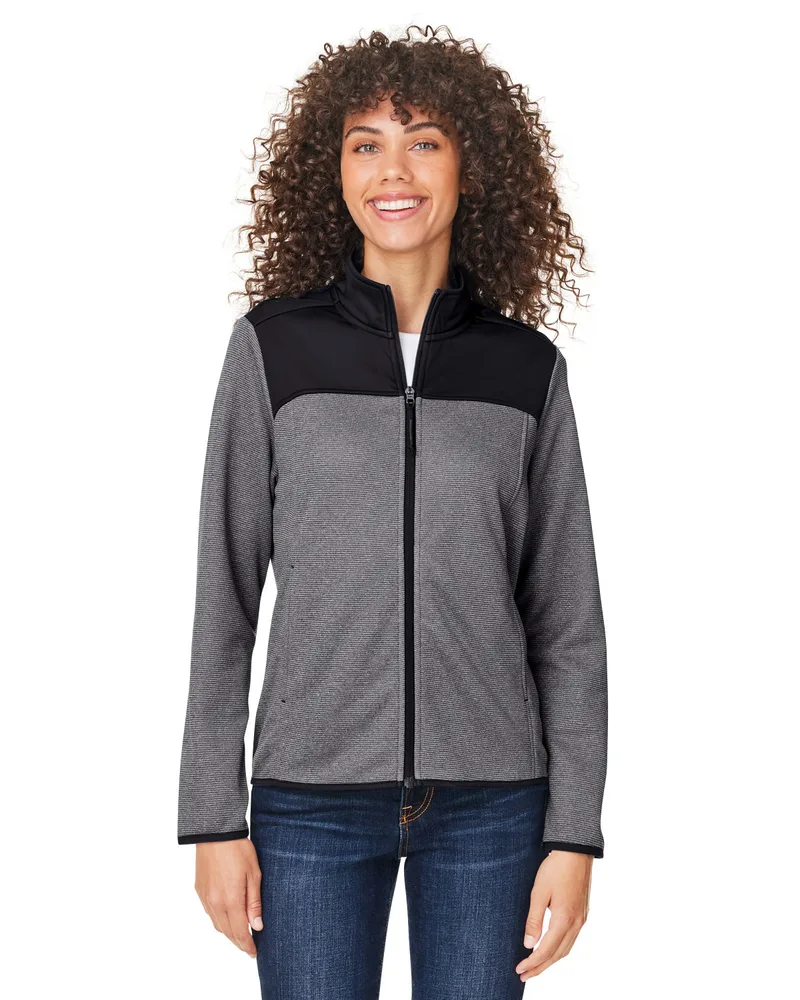 CORE365™ Women's Venture Heathered Stripe Hybrid Jacket
