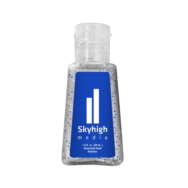1 oz Single Color Moisture Bead Sanitizer in Trapezoid Bottle