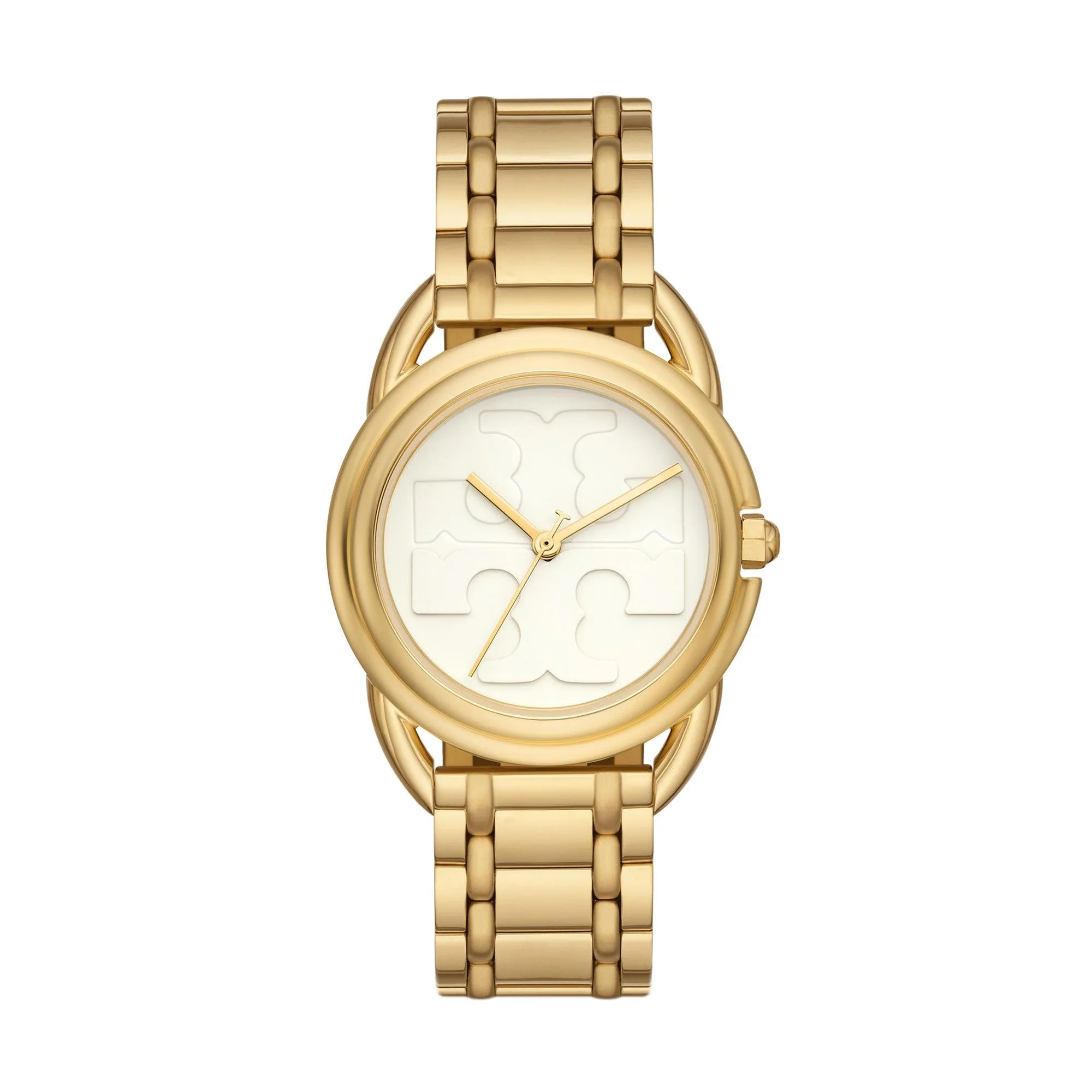 Tory Burch Ladies' Miller Gold-Tone Stainless Steel Watch w/Cream Dial