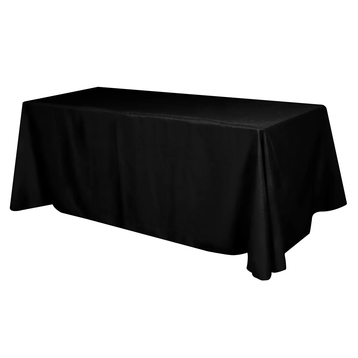 Flat Polyester 4-sided Table Cover - Fits 8' Standard Table view 3