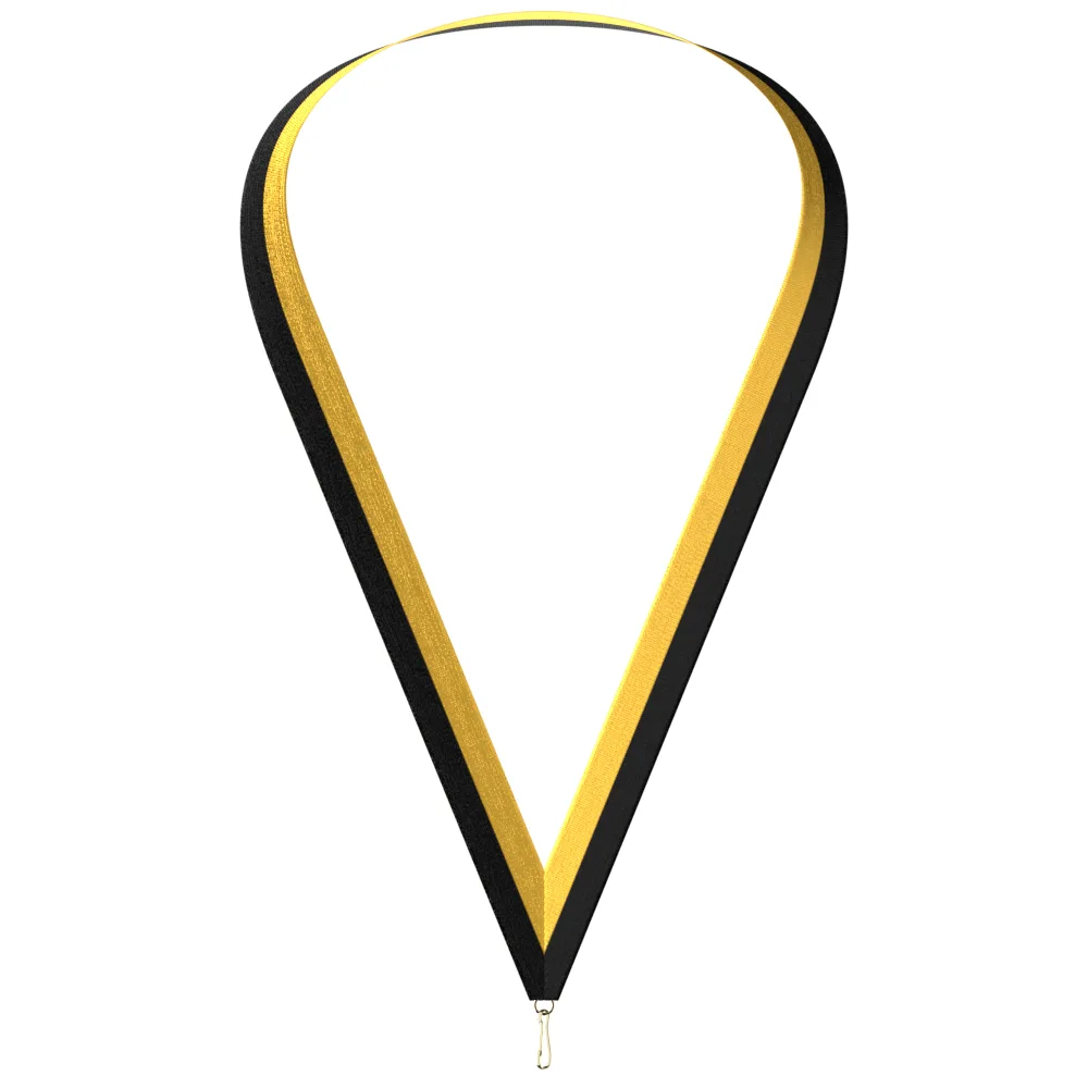 Black & Gold Neckband (7/8" x 34")