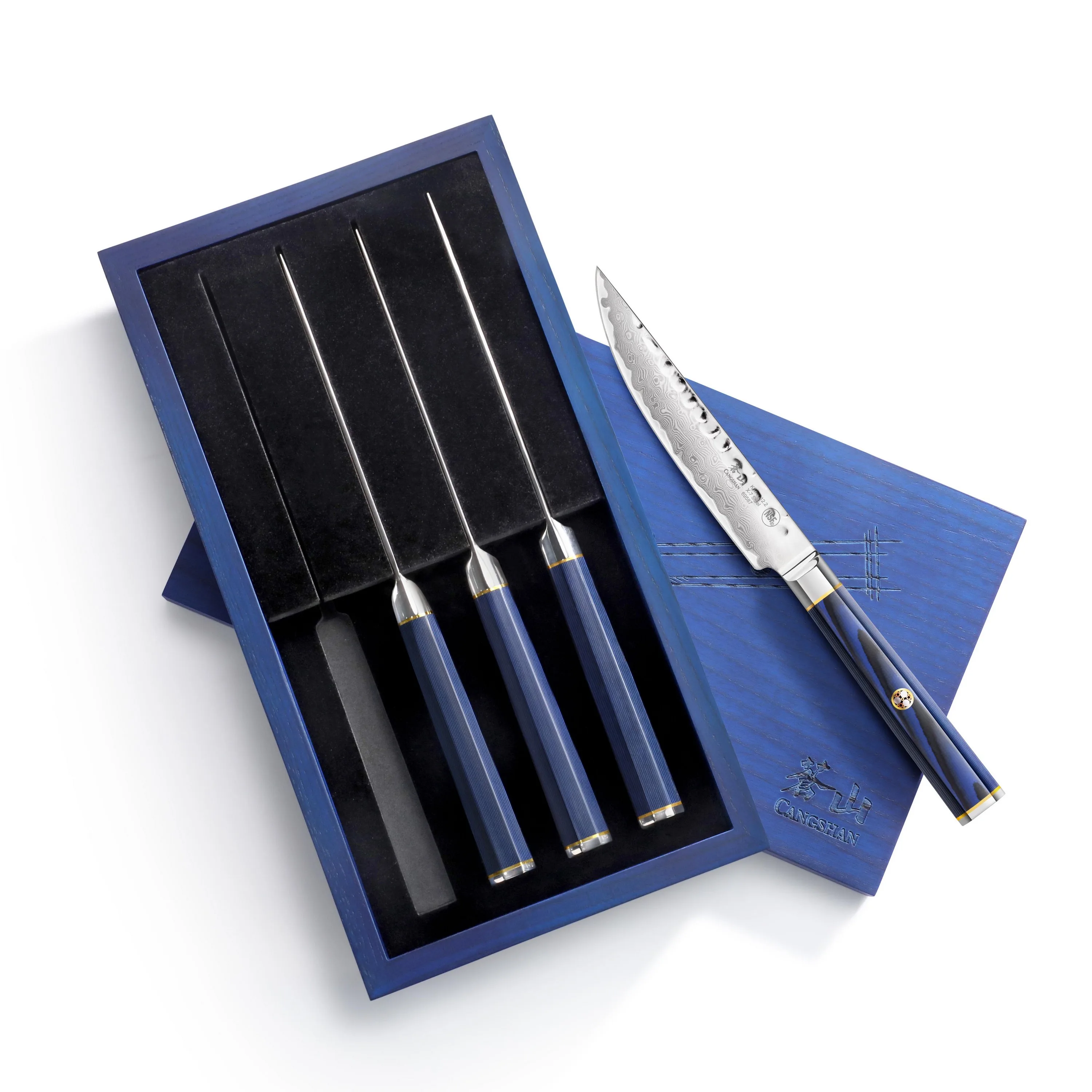 Cangshan 4-Piece Kita Series Steak Knife Set W/Ash Box
