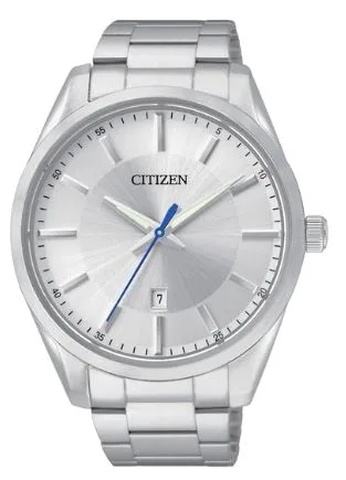 Citizen® Men's Quartz Stainless Steel Watch w/Silver Tone Dial