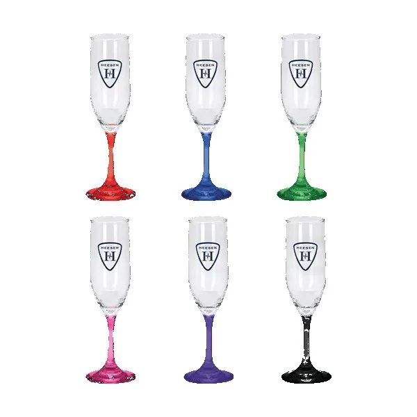 Toast 6.25 oz Premiere Champagne Flute with Color Bottom