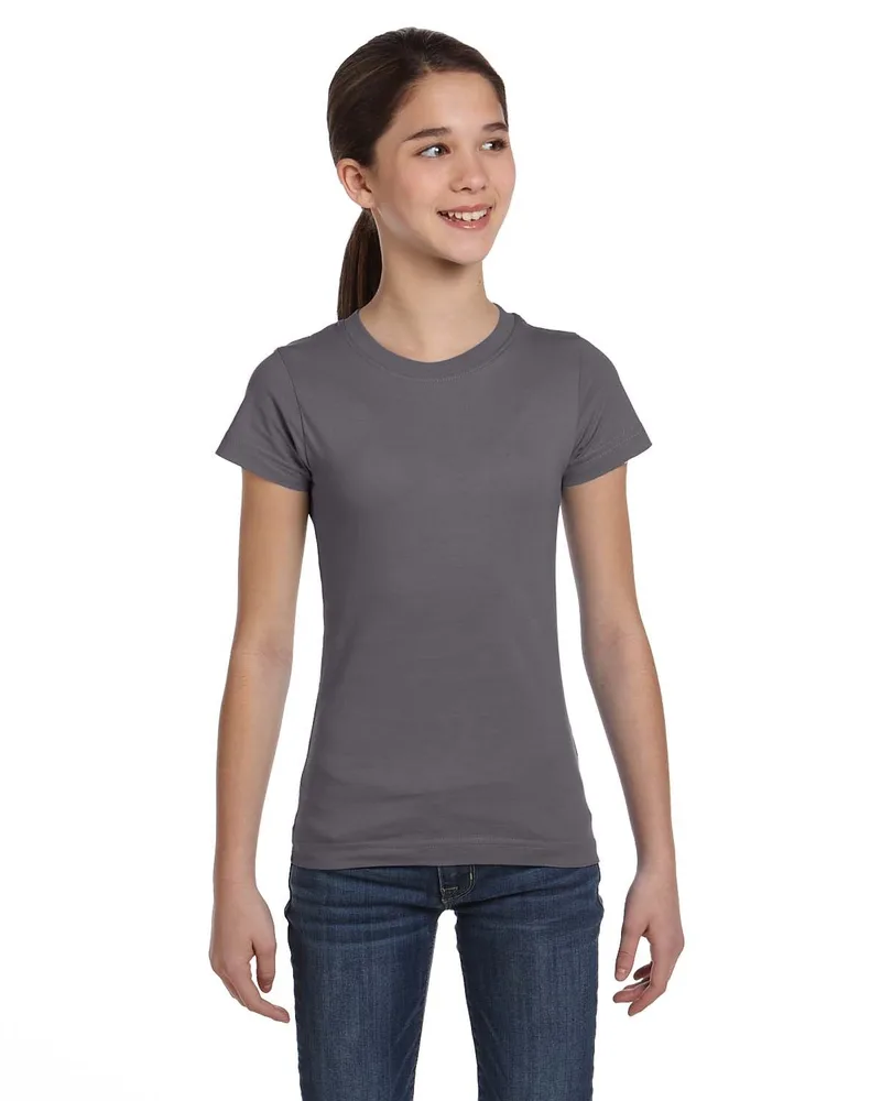 LAT Girls' Fine Jersey T-Shirt view 7