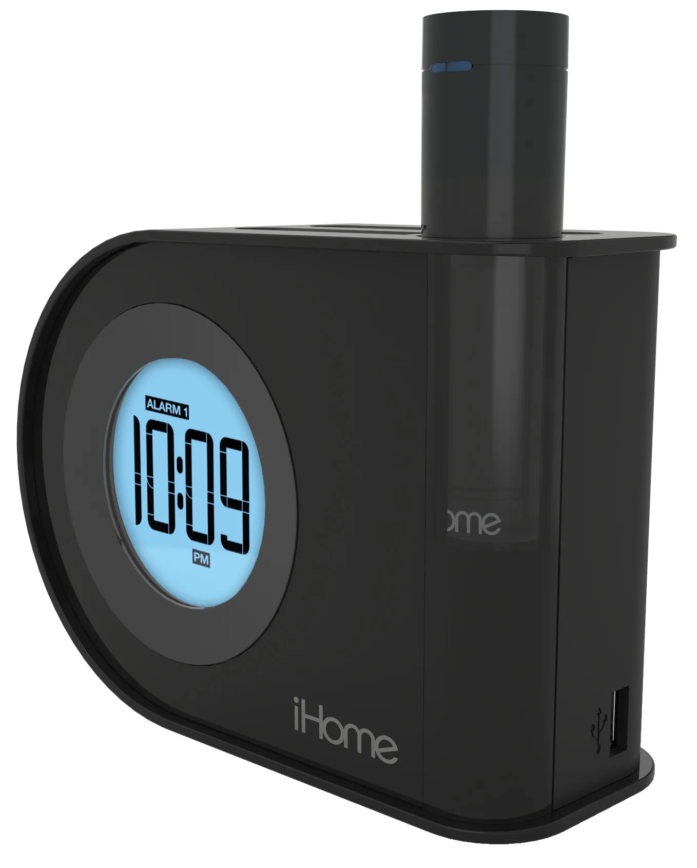 Dual Alarm, Dual Charging Alarm Clock w/ Removable, Rechargeable Power Bank & USB Charging Port