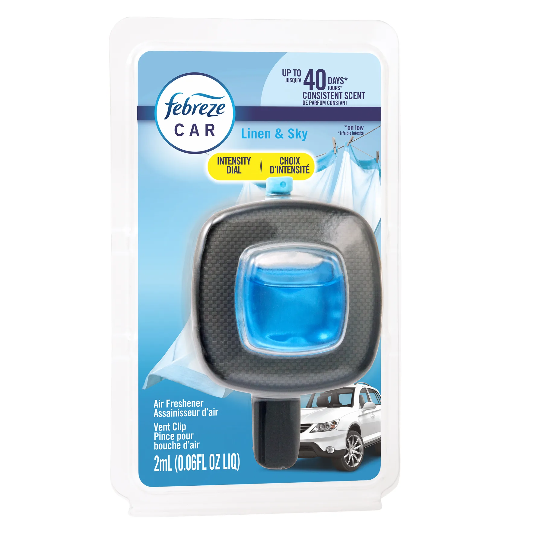 Febreze® CAR™ Vent Clip - Clamshell; Linen & Sky scent view 2