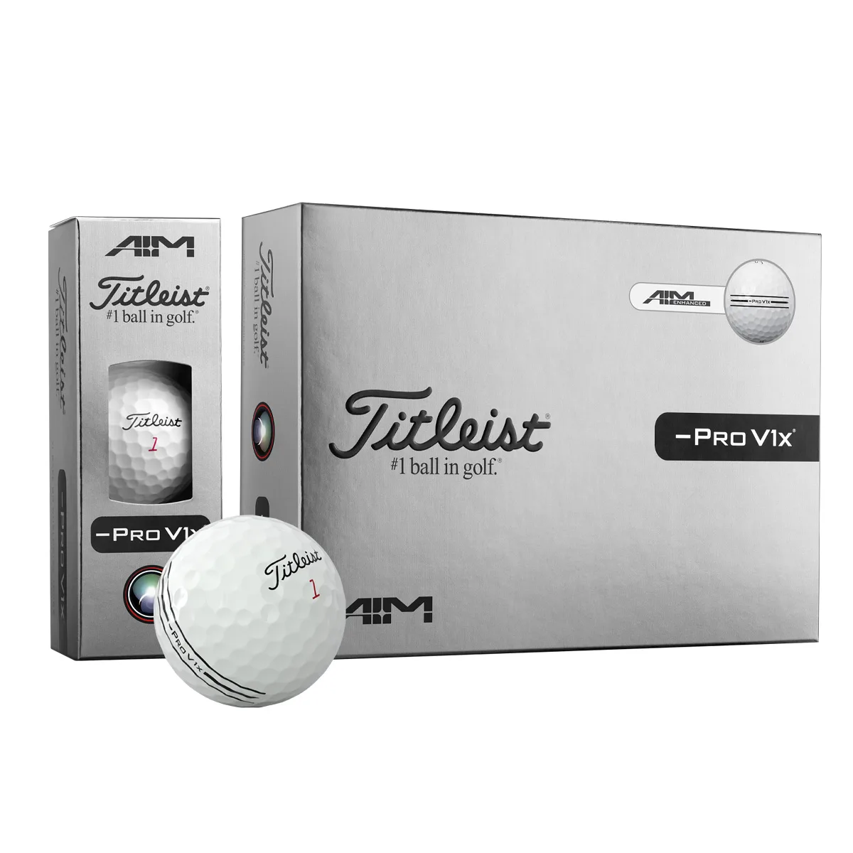 Titleist Pro V1x Left Dash Enhanced Alignment Golf Balls