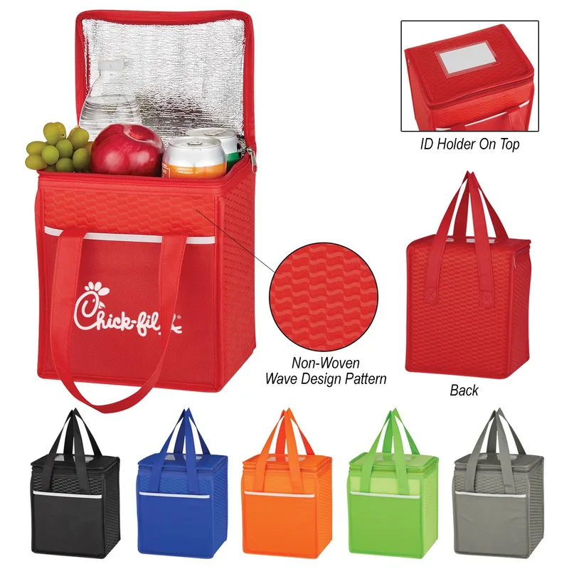 Non-woven Wave Design Kooler Lunch Bag view 2