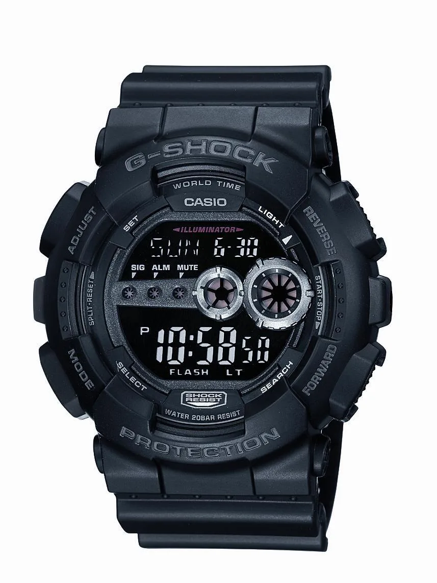 G-Shock X-Large Black Reverse Lcd Watch