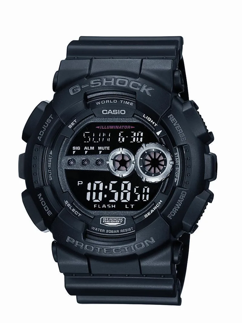 G-Shock X-Large Black Reverse Lcd Watch