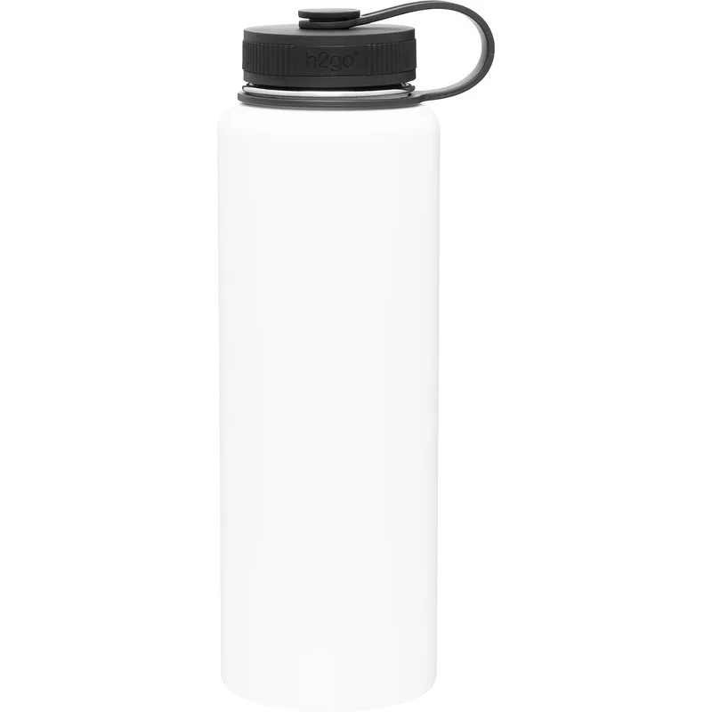 40 oz h2go Venture Water Bottle (Matte White) view 2